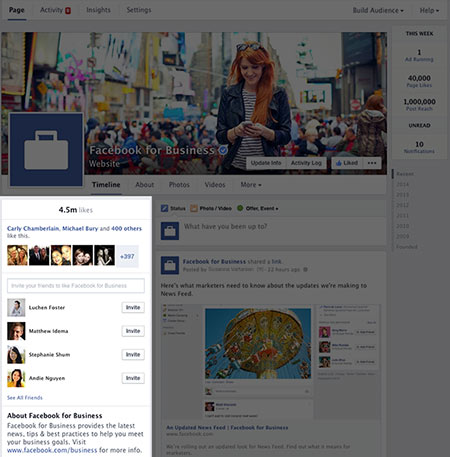 facebook com mudancas no layout das paginas